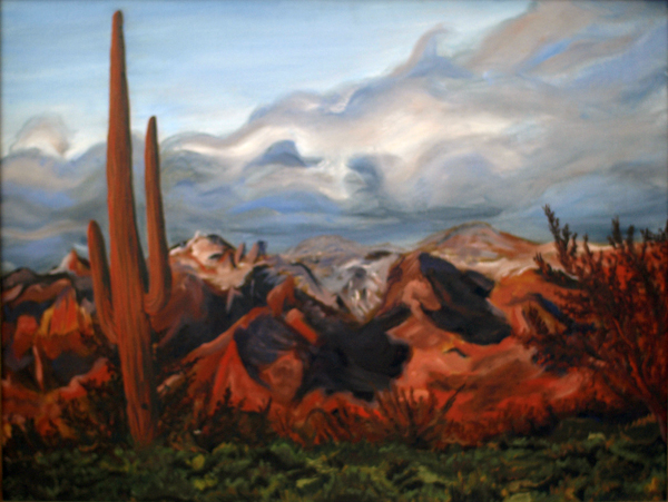 600x451 Arizona Desert, Painting - Arizona Painting