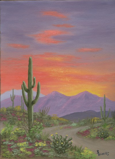 Arizona Sunset Painting at PaintingValley.com | Explore collection of ...