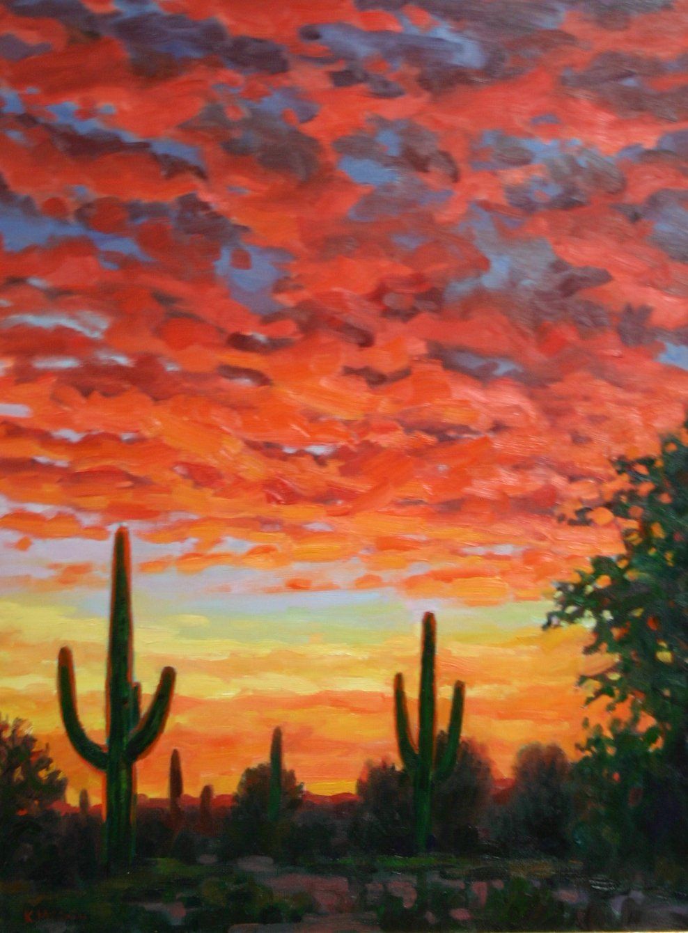 988x1340 In Arizona The Sunsets Are The Stuff Of Legends. The Vivid Colors - Arizona Sunset Painting