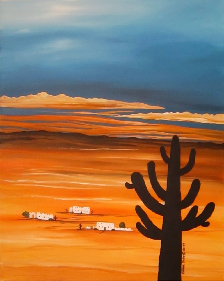 770x963 Saatchi Art Arizona Sunset Painting By Carol Sabo - Arizona Sunset Painting