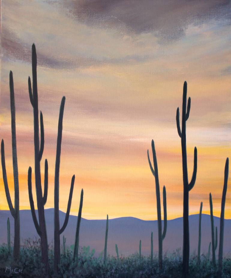 770x924 Saatchi Art Arizona Sunset Painting By Kirstin Mccoy - Arizona Sunset Painting