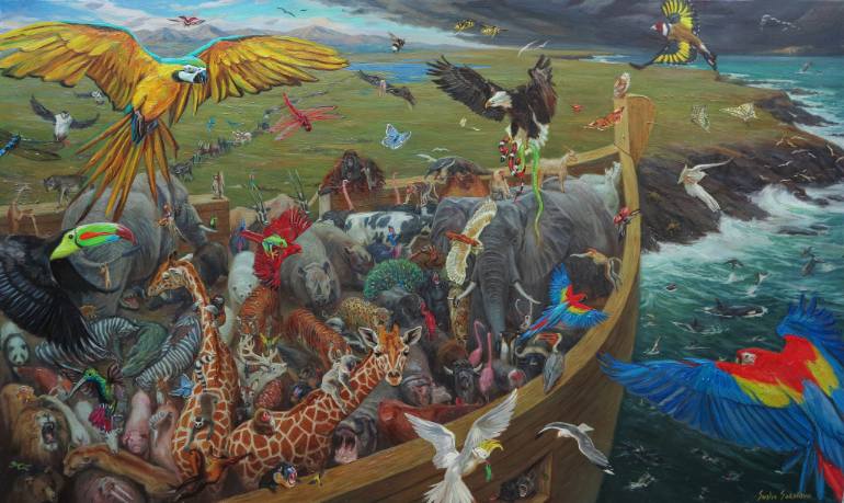 770x459 Saatchi Art Noah's Ark Painting By Sasha Sokolova - Ark Painting