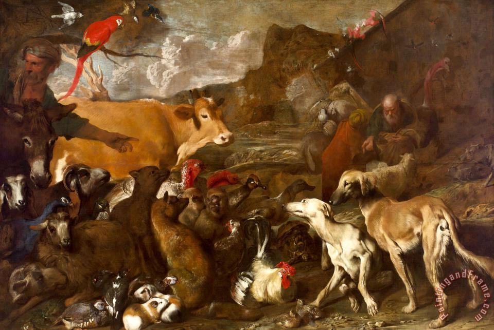 960x643 Giovanni Benedetto Castiglione Noah And Animals Entering - Ark Painting Animals