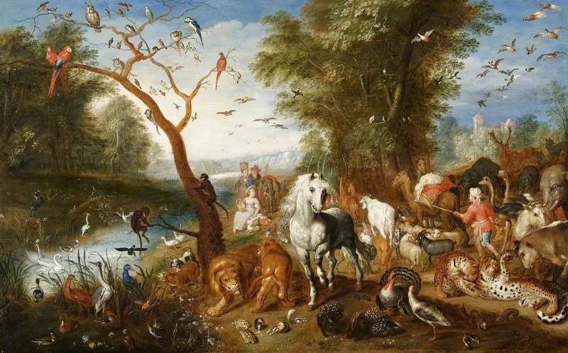800x498 Landscape With The Animals Entering The Ark Art Uk - Ark Painting Animals