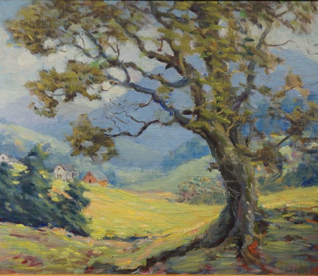 650x563 Carl Rawson Landscape Painting Of Arkansas For Sale - Arkansas Painting