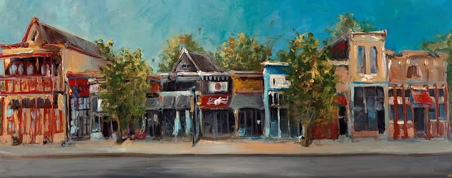900x356 Dickson Street Painting By Cari Humphry - Arkansas Painting