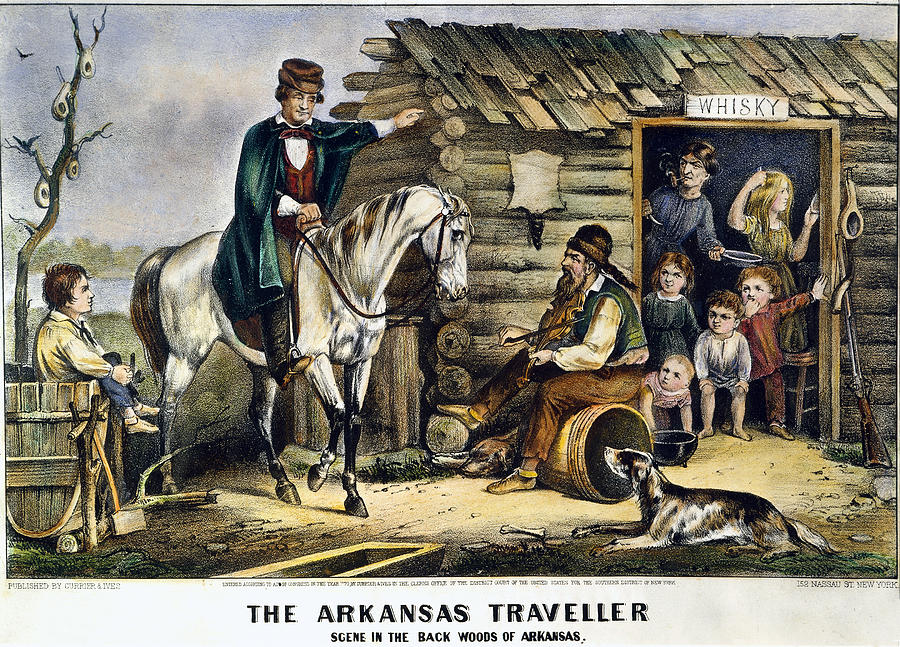 900x647 Currier Amp Ives The Arkansas Traveler Painting By Granger - Arkansas Traveler Painting