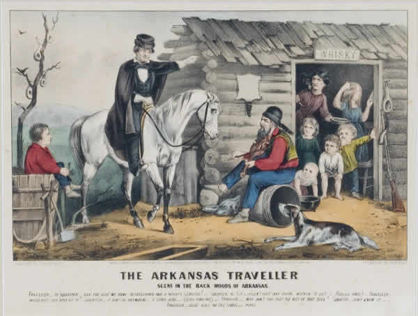 600x453 Arkansas Traveller's Songster, Celebrated Story - Arkansas Traveler Painting