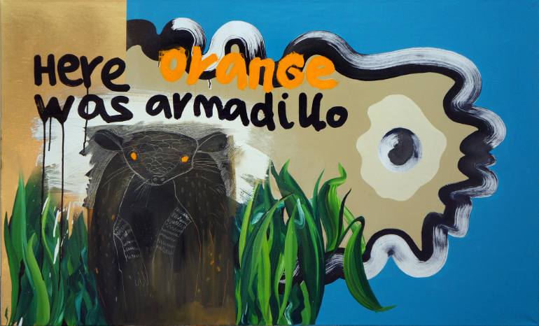 770x466 Saatchi Art Spirit Of Armadillo Painting By Alexandra Melnikova - Armadillo Painting