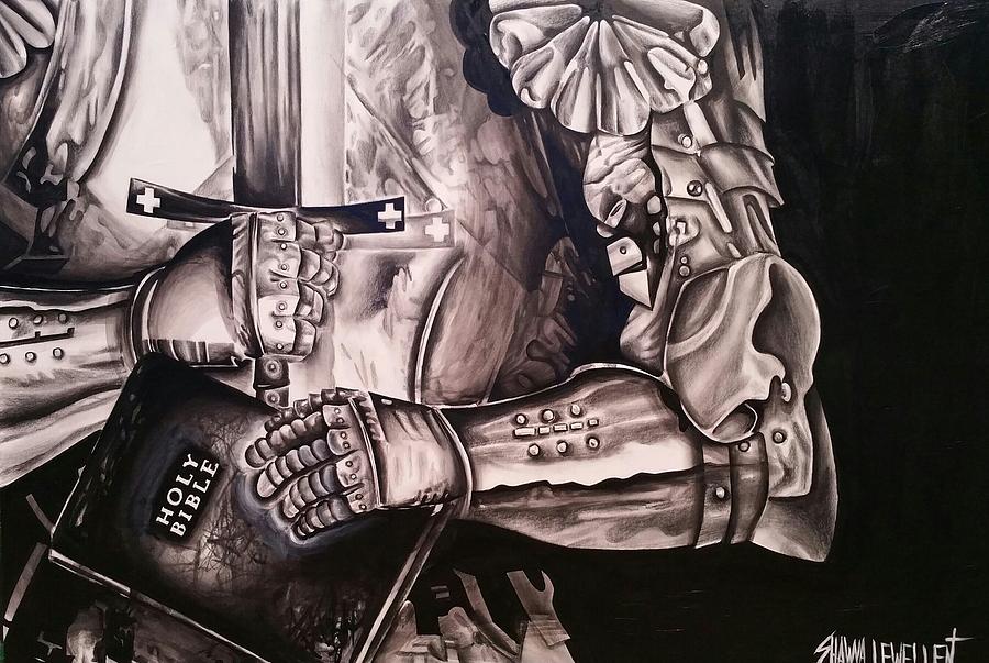 900x603 Put On The Full Armor Of God Painting By Shawna Lewellen - Armor Of God Painting