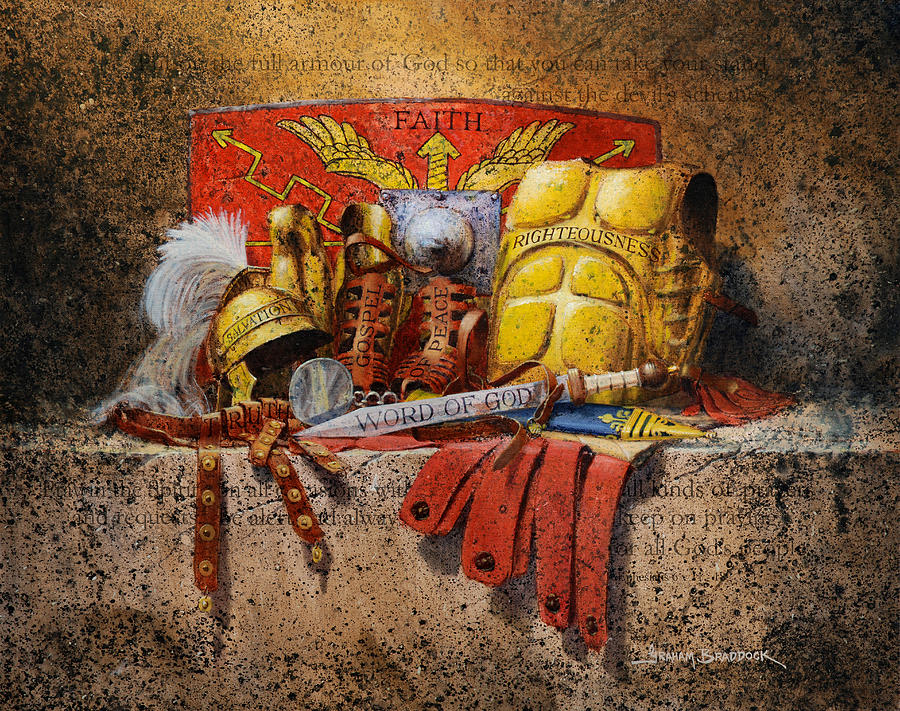 900x711 The Armour Of God Painting By Graham Braddock - Armor Of God Painting