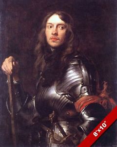 240x300 Man In Medieval Renaissance Armor Amp Red Scarf 1600's Painting Art - Armor Painting