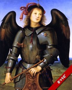 240x300 Michael The Archangel In Armor Painting Christian Bible Art Real - Armor Painting