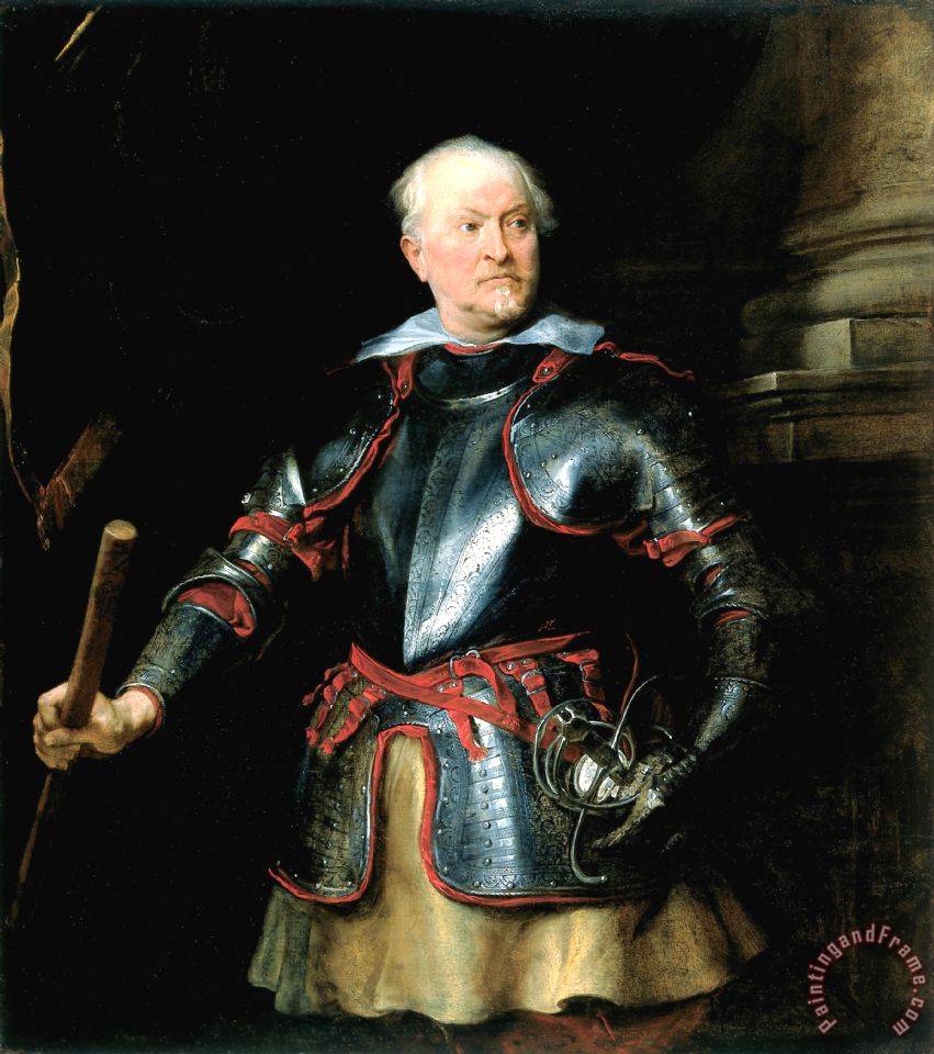 851x960 Anthonie Van Dyck Portrait Of A A Man In Armor Painting - Armor Painting