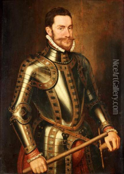 430x600 Renaissance Gentleman In Armor Oil Painting Reproduction By Pieter - Armor Painting