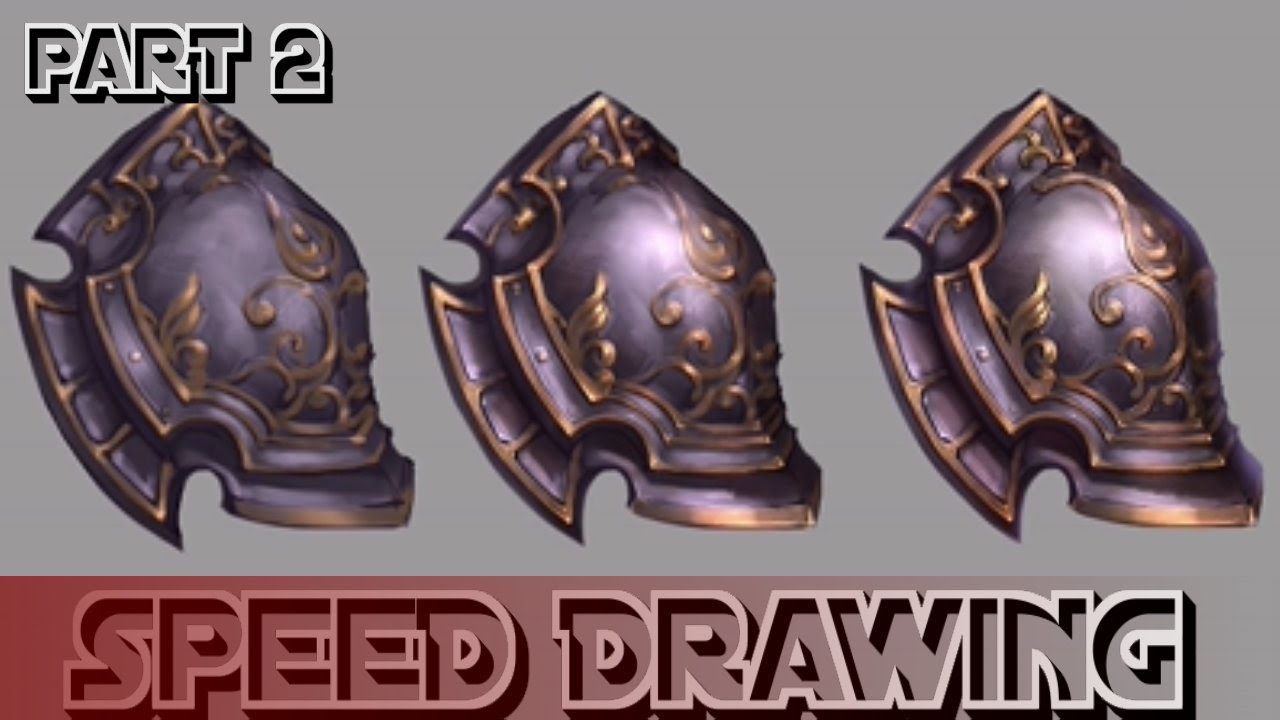 1280x720 Schoulder Plate For Armor Speed Drawing Sketching Painting - Armor Painting