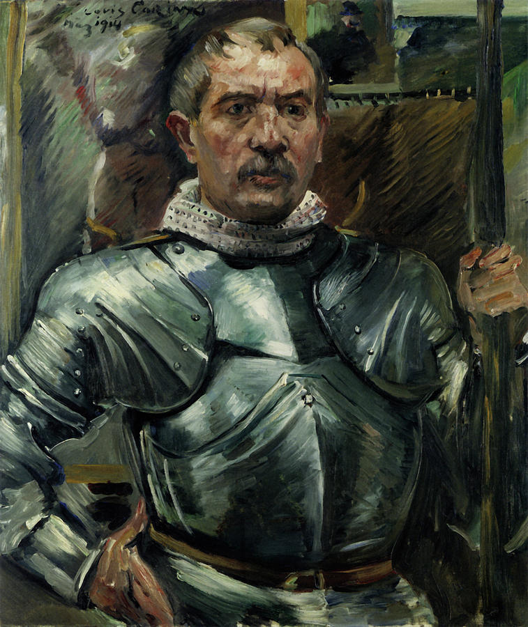 757x900 Self Portrait In Armor Painting By Mountain Dreams - Armor Painting