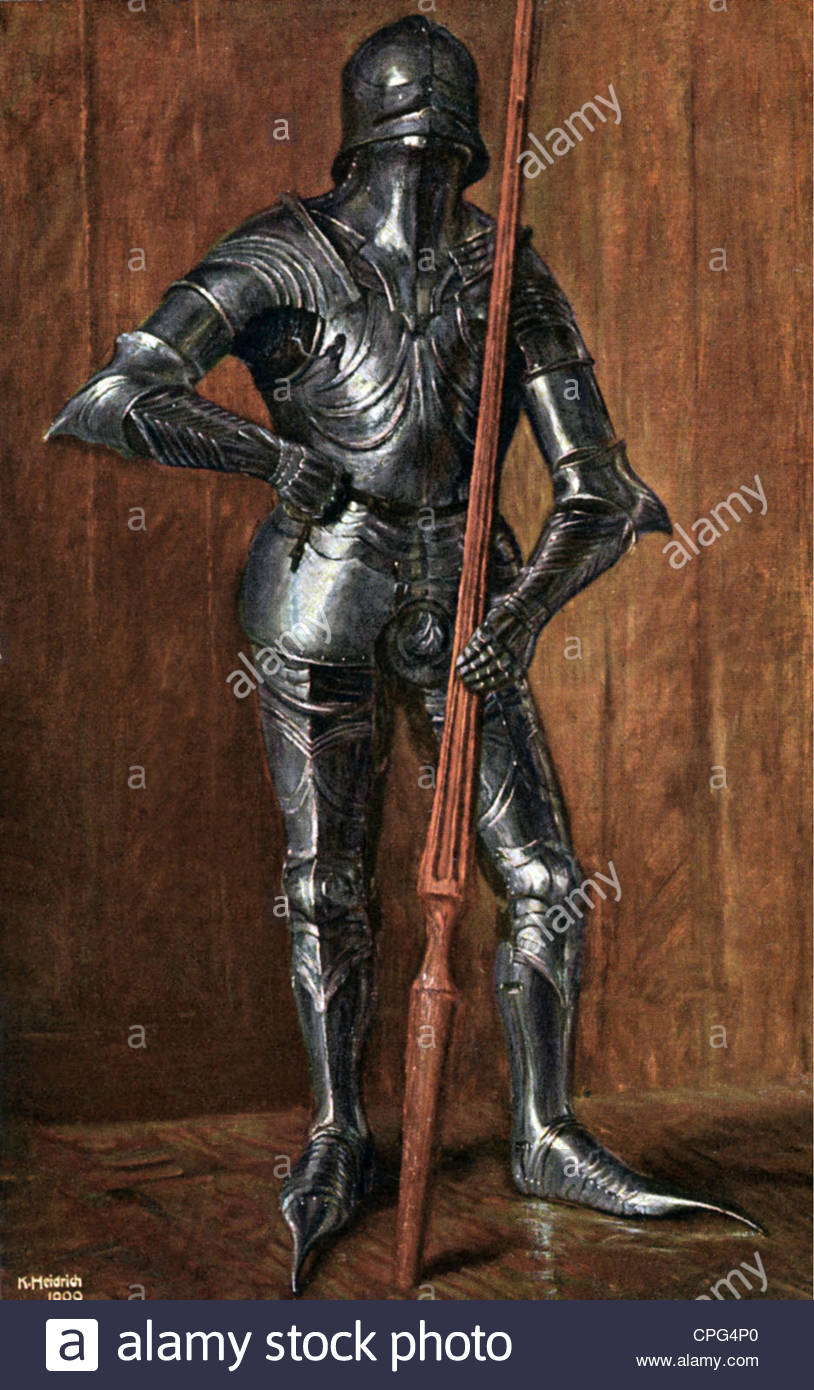 814x1390 Military, Middle Ages, Knight In Gothic Armour, 15th Century - Armor Painting
