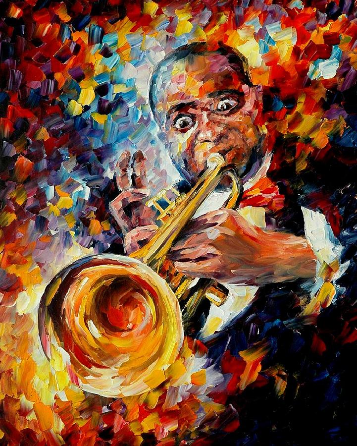 721x900 Louis Armstrong Painting By Leonid Afremov - Armstrong Painting