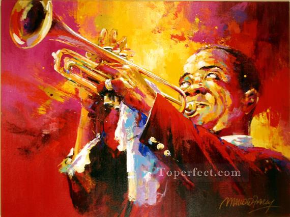 570x426 Louis Armstrong Textured Painting In Oil For Sale - Armstrong Painting