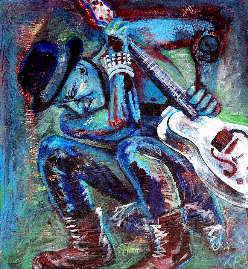 829x900 Tim Armstrong And Gretsch Painting By Kat Richey - Armstrong Painting