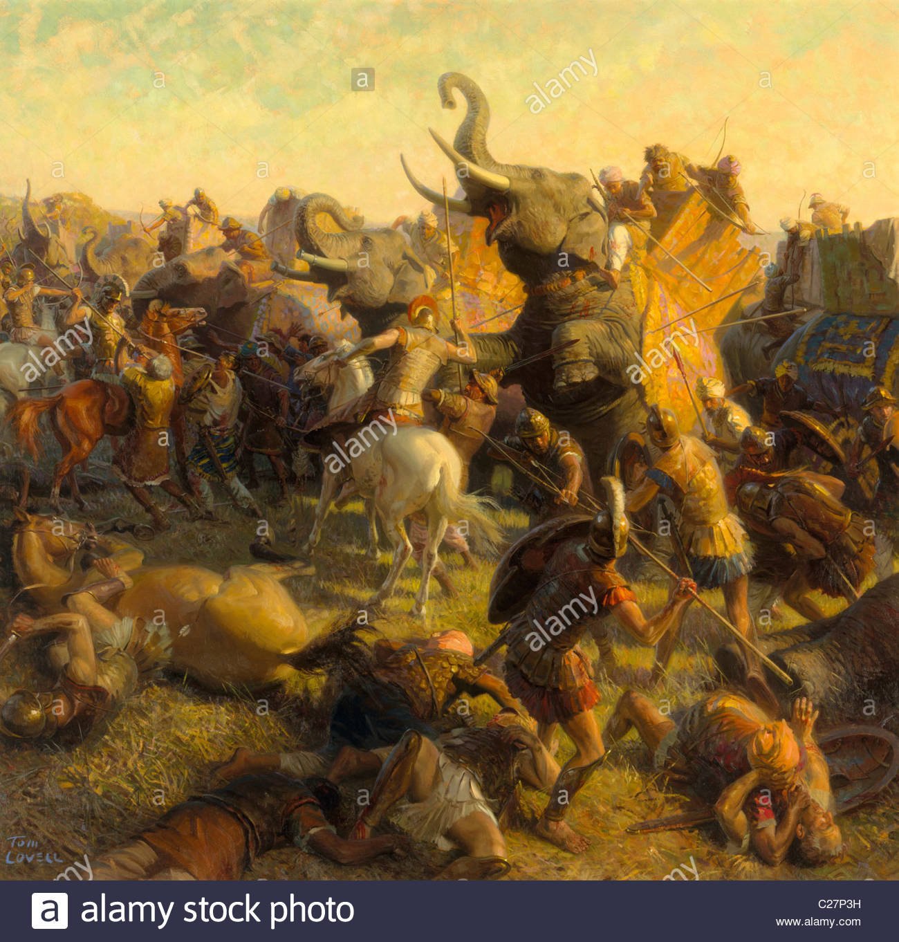 1300x1362 A Painting Depicts Alexander The Great Battling An Indian Army - Army Painting