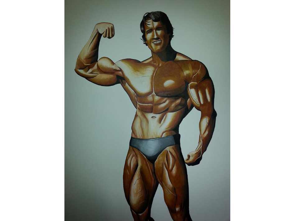 948x711 Arnold Schwarzenegger Mural Acrylic Painting By Muralsedge - Arnold Painting