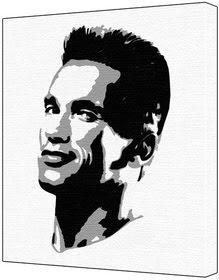 219x280 Pop Art Paintings Arnold Schwarzenegger The Terminator Original - Arnold Painting