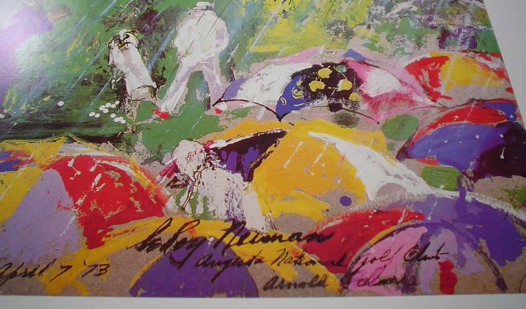1024x601 Neiman Arnie In The Rain 1973, Detail Kerrisdale Gallery - Arnold Palmer Painting