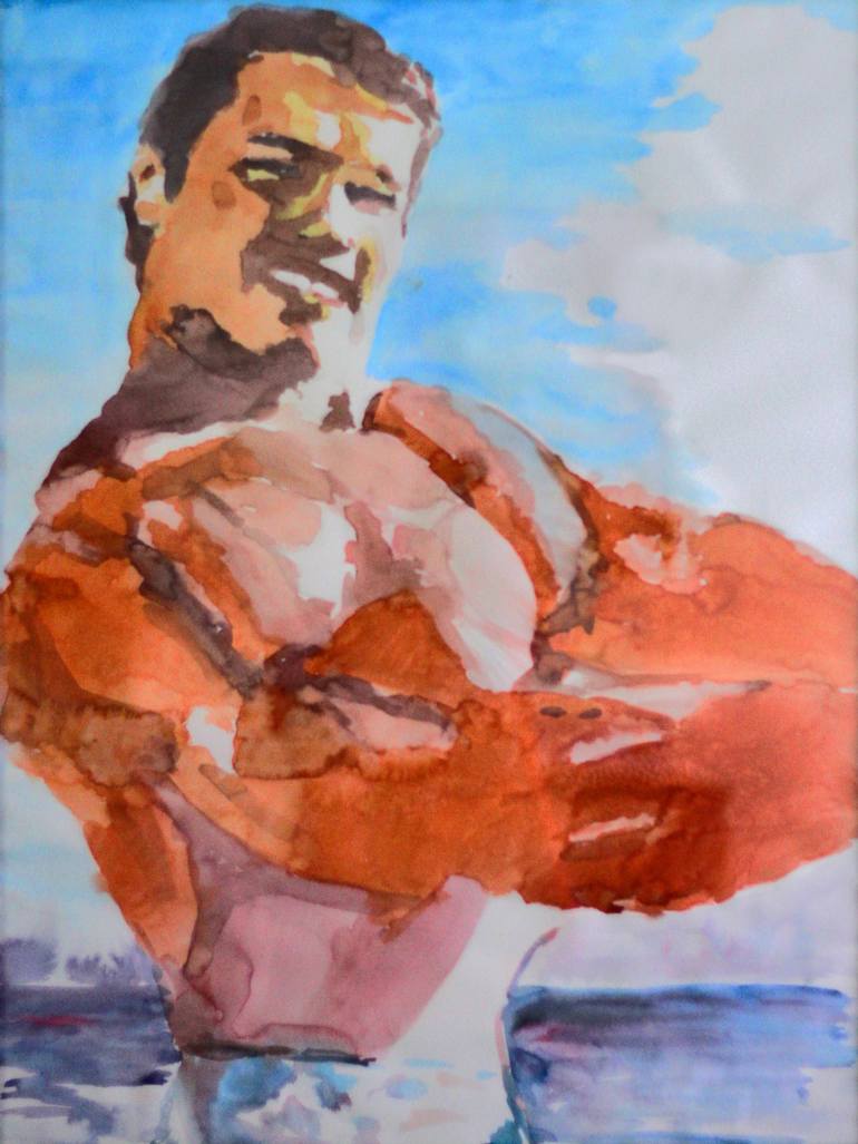 770x1027 Saatchi Art Arnold Schwarzenegger Painting By Andrew Nash - Arnold Schwarzenegger Painting