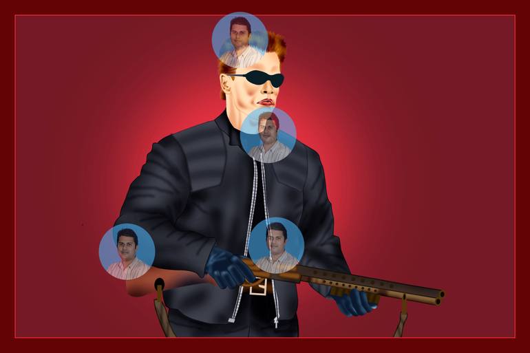 770x513 Saatchi Art Arnold Schwarzenegger Terminator Ii Painting By Rinto - Arnold Schwarzenegger Painting