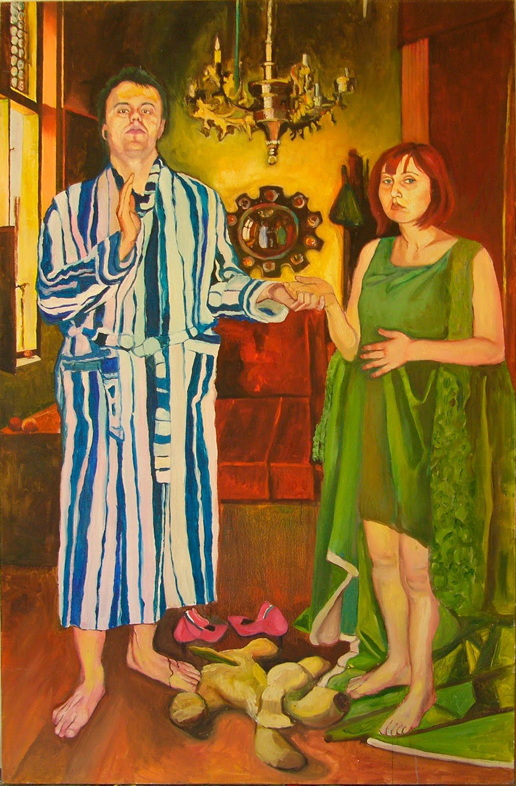 1051x1600 Parody Of The Arnolfini Portrait Art Parodies - Arnolfini Portrait Painting