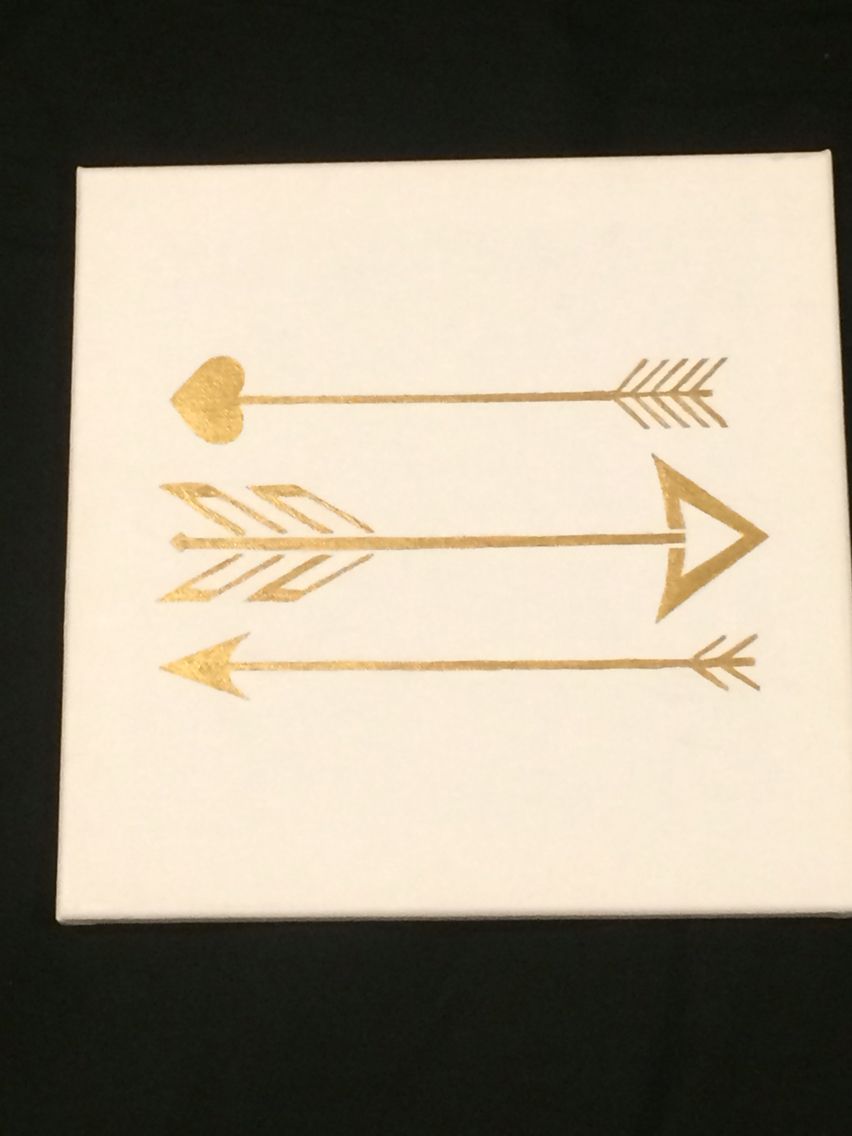 852x1136 Golden Arrow Canvas Painting Pi Phi - Arrow Canvas Painting