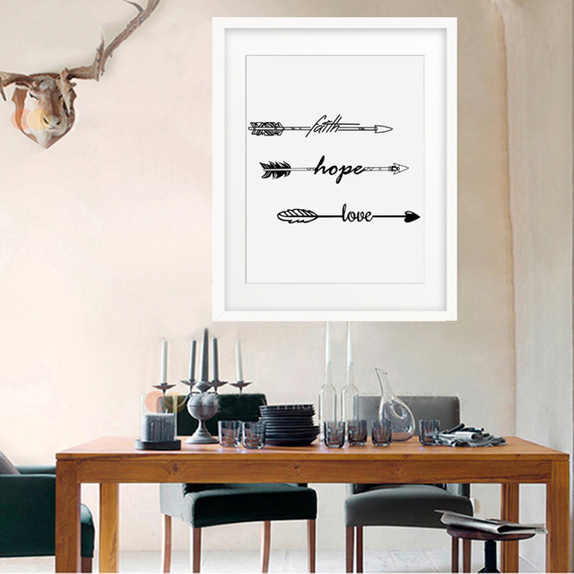 640x640 Haochu Modern Nordic Black White Arrow Canvas Painting Life - Arrow Canvas Painting