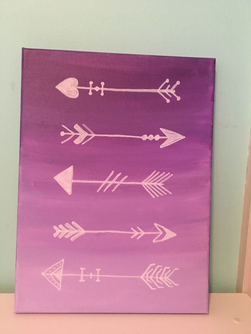 852x1136 Purple Arrows Canvas Painting. Easy Diy My Diy Canvas - Arrow Canvas Painting