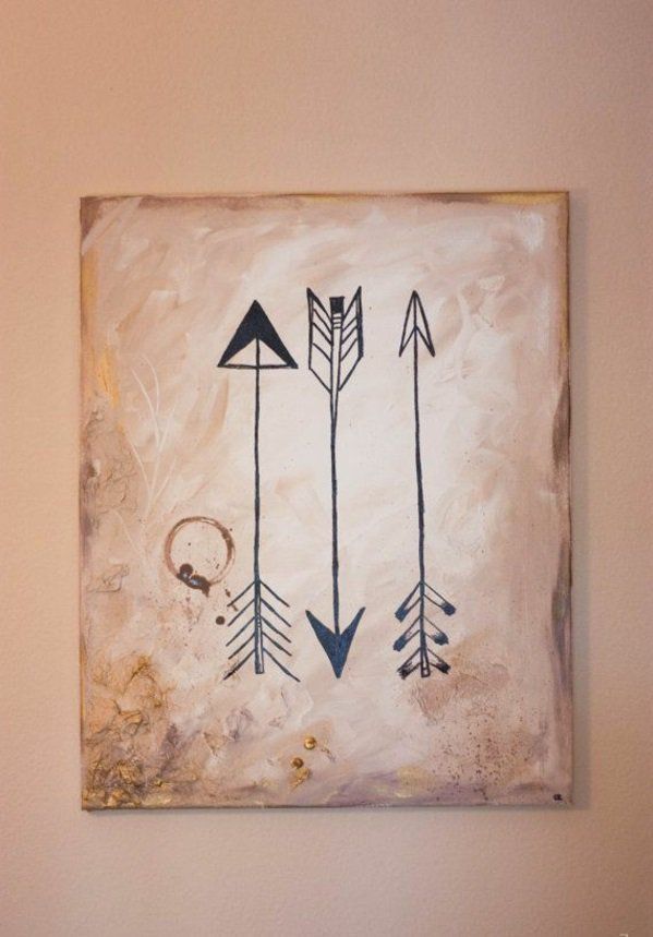 599x859 Ideen Moderne Leinwandbilder Selber Gestalten - Arrow Canvas Painting