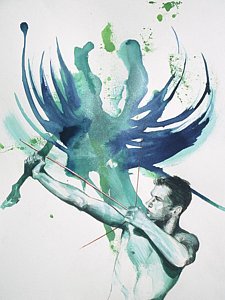 225x300 Bow And Arrow Paintings Fine Art America - Arrow Painting