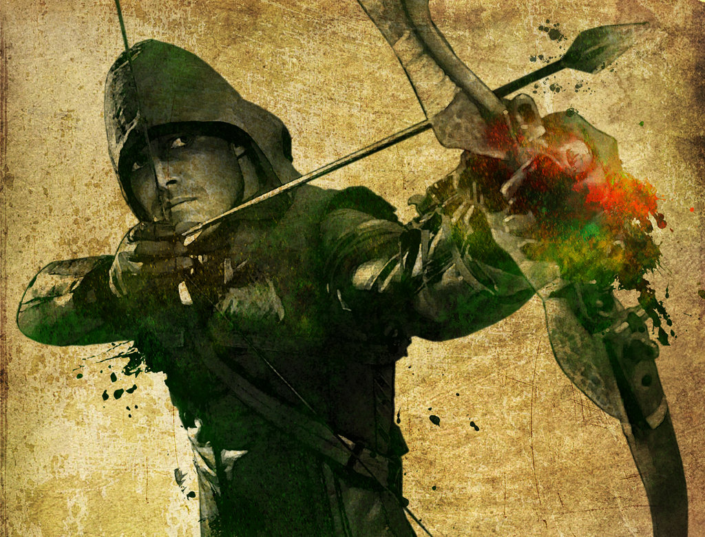 1024x780 Paint A Dc Character The Arrow By Deinyght - Arrow Painting