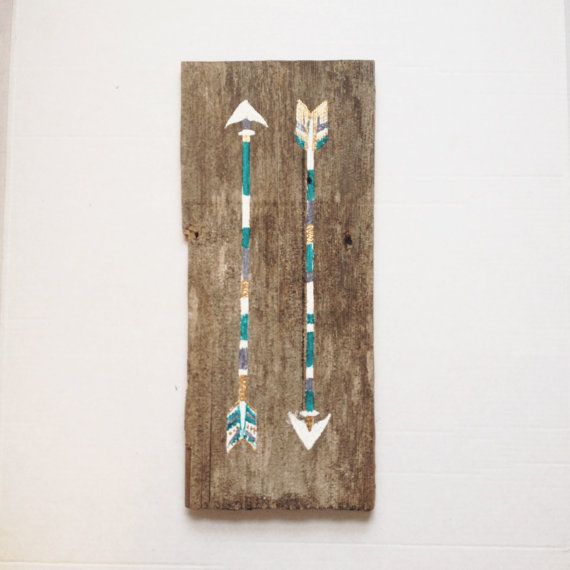 570x570 Reclaimed Wood Arrow, Arrow Painting, Reclaimed Wood Art, Boho - Arrow Painting