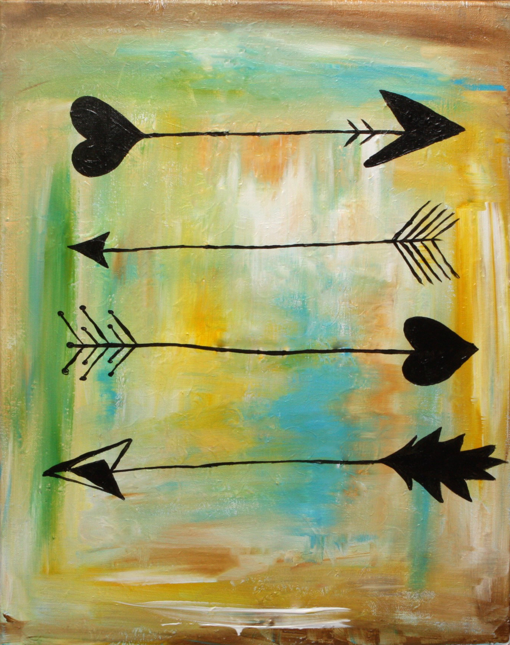 1000x1266 The Paintings Unleash Paint Parties - Arrow Painting