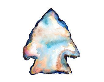 340x270 Original Watercolor Paintings Amp Handmade By Thedesertmoon On Etsy - Arrowhead Painting