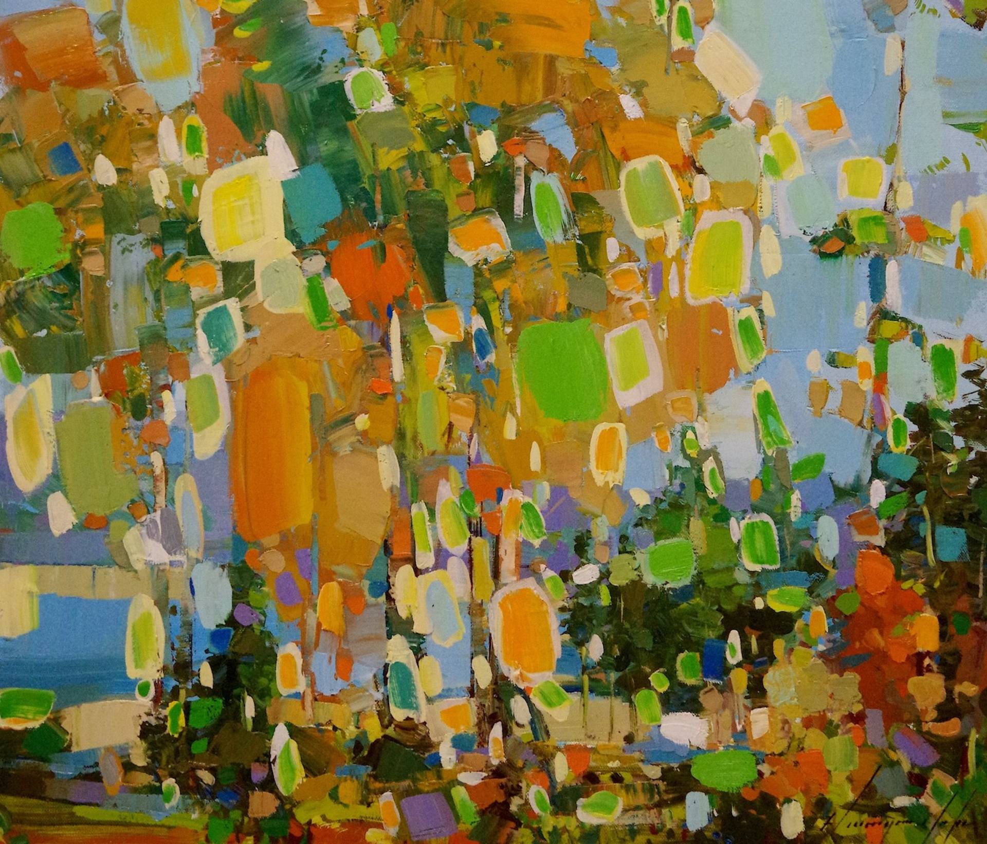 1920x1642 Saatchi Art Lake Arrowhead, Abstract Landscape, Original Oil - Arrowhead Painting