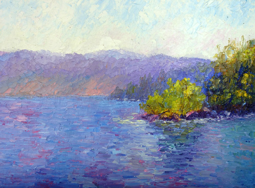 522x385 Weekly Paintings By Terry D. Chacon Lake Arrowhead Plein Air Workshop - Arrowhead Painting