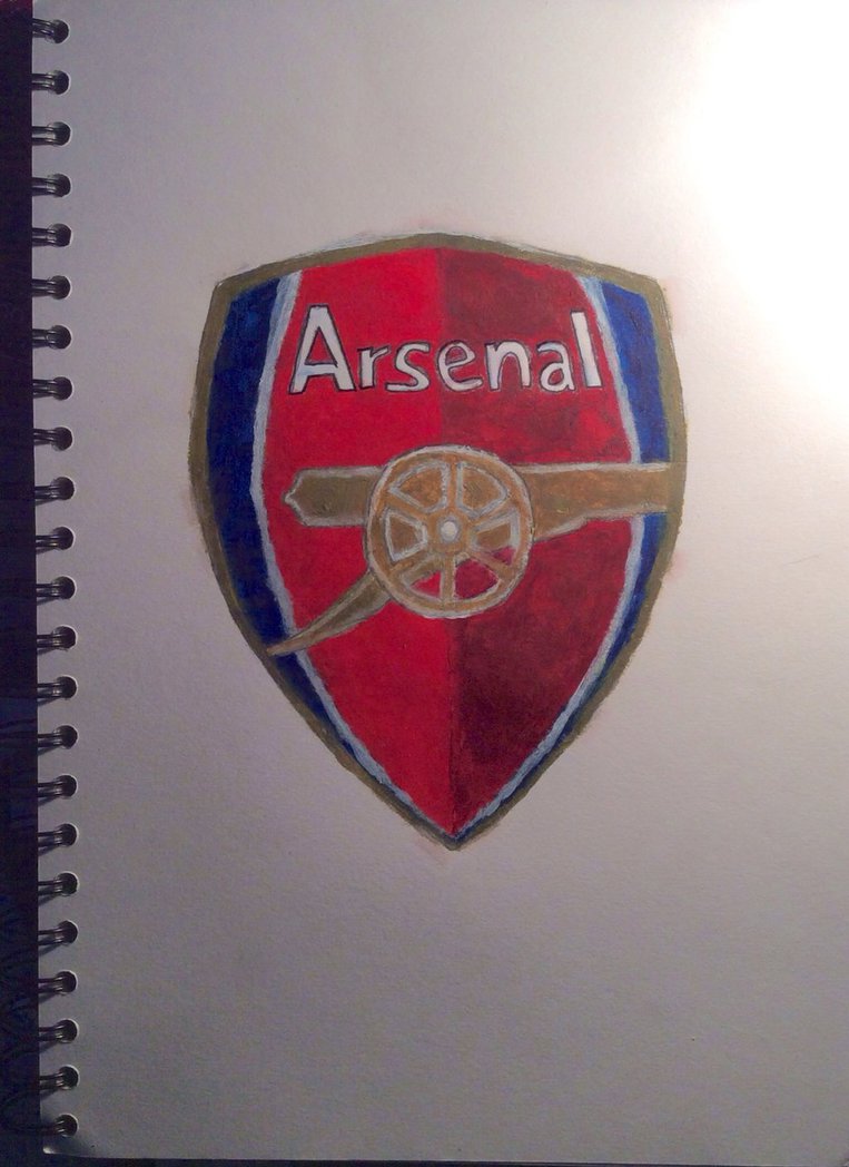 763x1048 Arsenal Badge Painting By Christianchengart - Arsenal Painting
