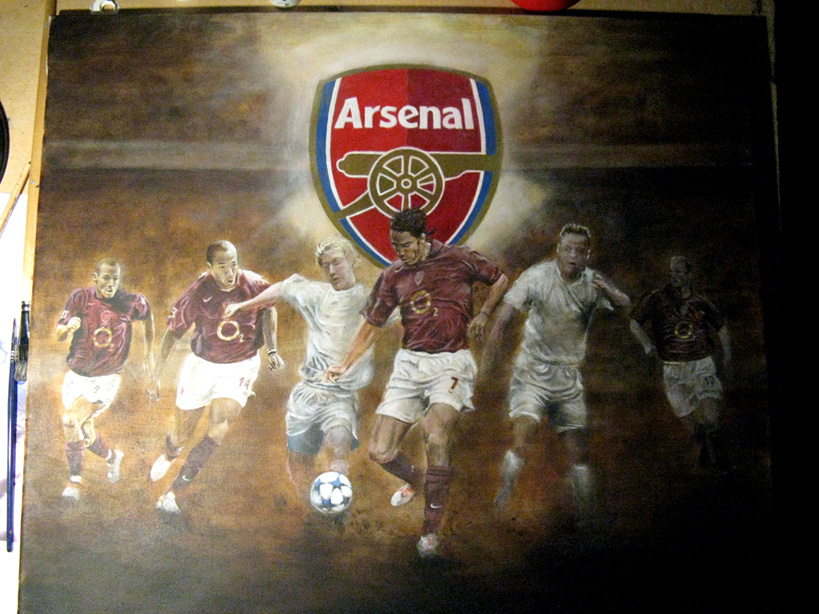 819x614 Arsenal By Sekalf - Arsenal Painting