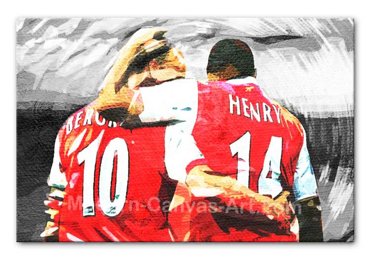 750x518 Dennis Bergkamp And Thierry Henry Canvas - Arsenal Painting