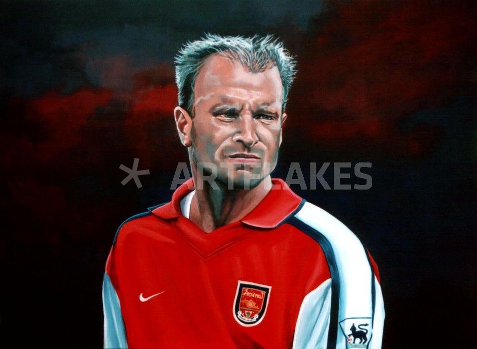 950x696 Dennis Bergkamp Arsenal Painting Painting Art Prints And Posters - Arsenal Painting