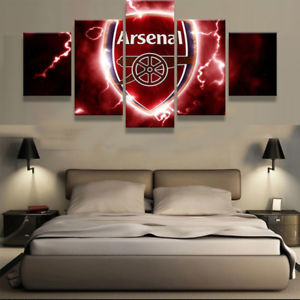 300x300 Framed The Arsenal 5 Pieces Painting Hd Printed Canvas Wall Art - Arsenal Painting