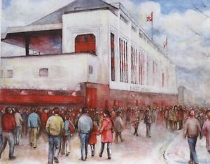 300x235 Highbury Stadium, Arsenal Fc, Fine Art Print Ebay - Arsenal Painting