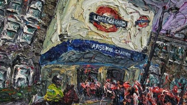624x351 London Underground Art Work - Arsenal Painting